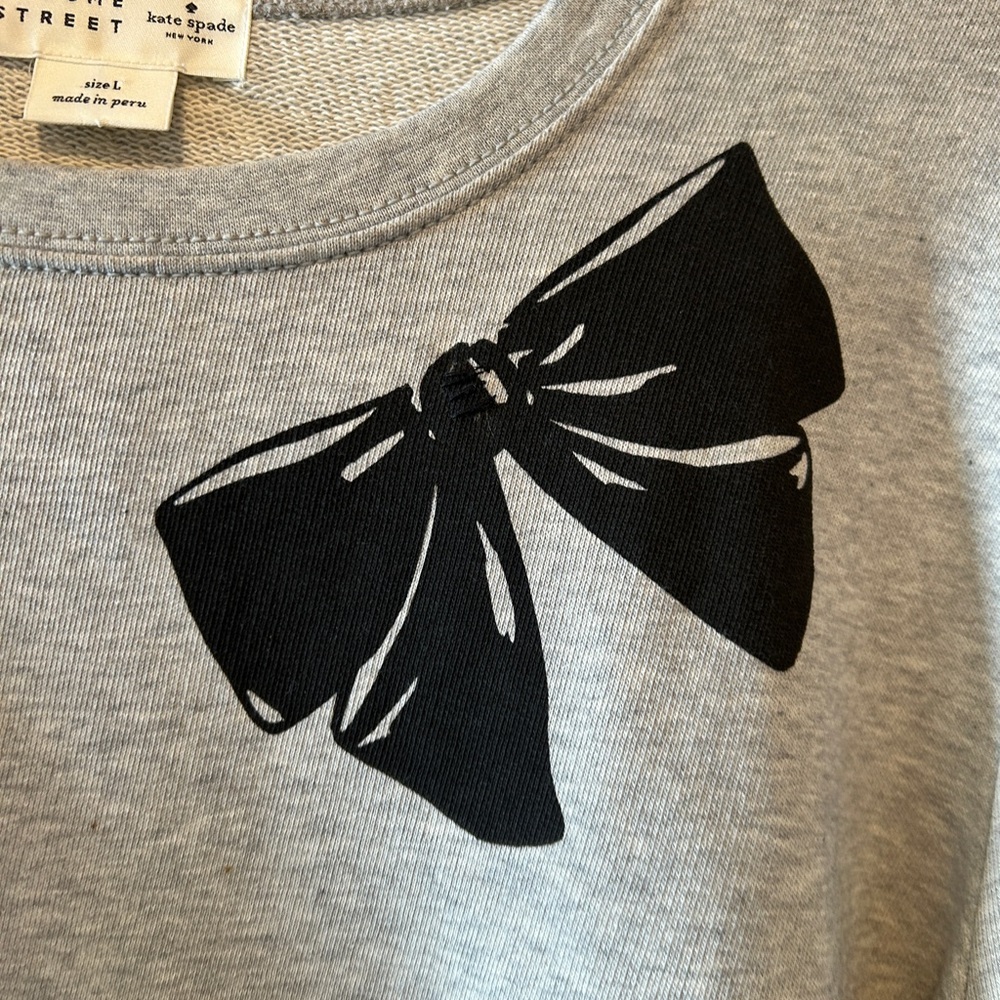Kate Spade Black Bow Accent Sweatshirt - Picture 3 of 6